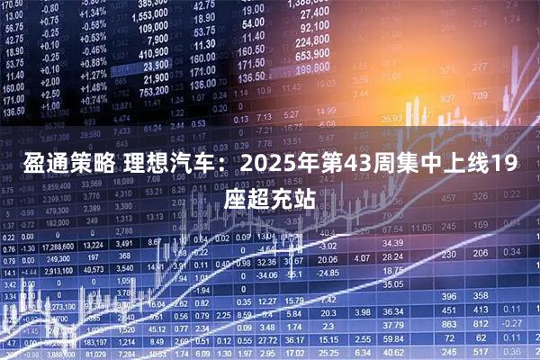 盈通策略 理想汽車：2025年第43周集中上線19座超充站